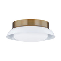 Alternate view of Arnie 2 Light Flush Mount, featuring glossy enamel finish, metal, glass, and a flush ceiling mount.