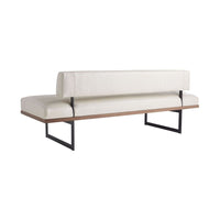 Rory Bench Ivory Leather