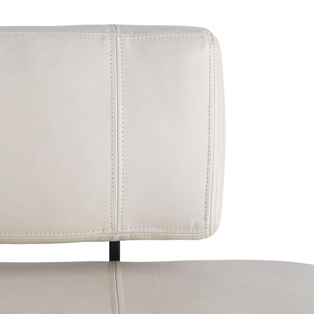 Rory Bench Ivory Leather