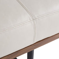 Rory Bench Ivory Leather