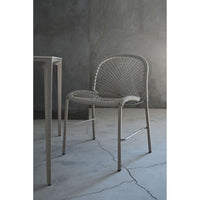 Kamari Stackable Dining Chair Ivory Rope Taupe Powder Coater, Indoor-Outdoor 4/Box