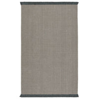 Elowen Solid Light Gray/ Dark Gray Area Rug (10'X14'), shown in light gray and taupe gray with woven textile and yarn.