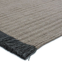 Alternate view of Elowen Solid Light Gray/ Dark Gray Runner Rug (2'6"X8') in light gray and taupe gray.