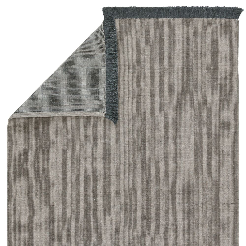 Additional view of Elowen Solid Light Gray/ Dark Gray Area Rug (10'X14') in light gray and taupe gray.