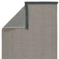 Additional view of Elowen Solid Light Gray/ Dark Gray Area Rug (10'X14') in light gray and taupe gray.
