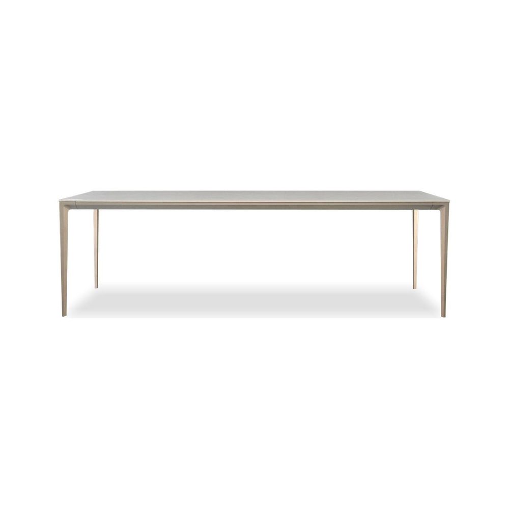 Cayman 94" Dining Table Travertino Ceramic , Powder Coated Taupe Legs / Indoor-Outdoor.