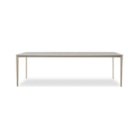 Cayman 94" Dining Table Travertino Ceramic , Powder Coated Taupe Legs / Indoor-Outdoor.