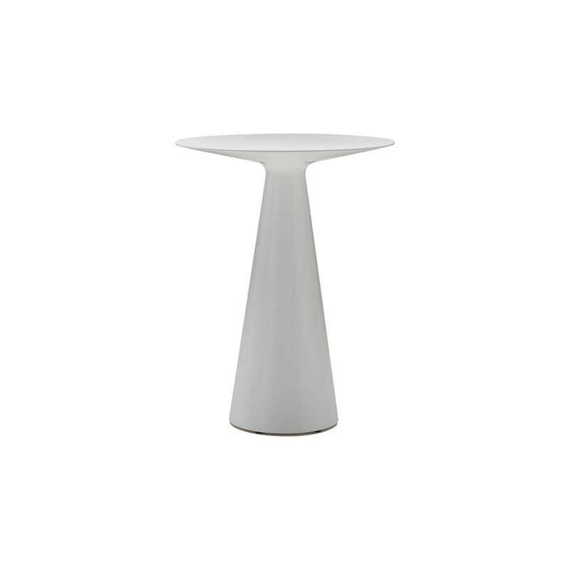 Maldives Bar Table White Solid Surface, Indoor-Outdoor, shown in white with solid surface and concrete polymer.