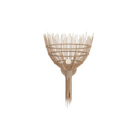 Additional view of Ysella Sconce in natural tan and beige, featuring unfinished organic finish and a wall-mounting backplate.
