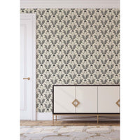 Spring Bloom Wallpaper-Mitchell Black-MITCHB-WC409-AB-PM-10-Wall DecorPatterns Ash Blue-Premium Matte Paper-10-France and Son