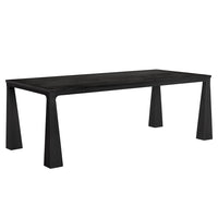 Alternate view of Luther Dining Table, featuring matte finish, wood, and fixed four-leg base.