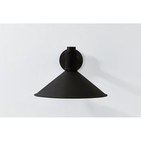 Alternate view of Elani Exterior Wall Sconce, featuring matte finish, metal, and a wall-mounting canopy.