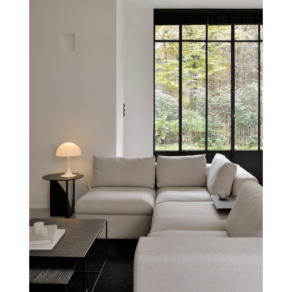 Mellow Modular Sofa Set - Center & End Seats With Footstool - lifestyle