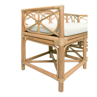 Benches Decorative Bench With Performance Ivory Cushion In Rattan