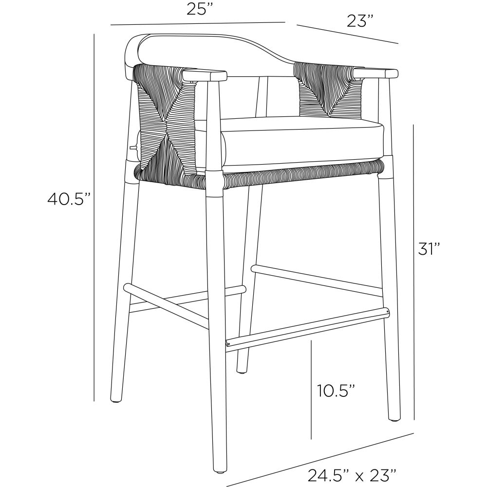 Fernlake Outdoor Bar Stool