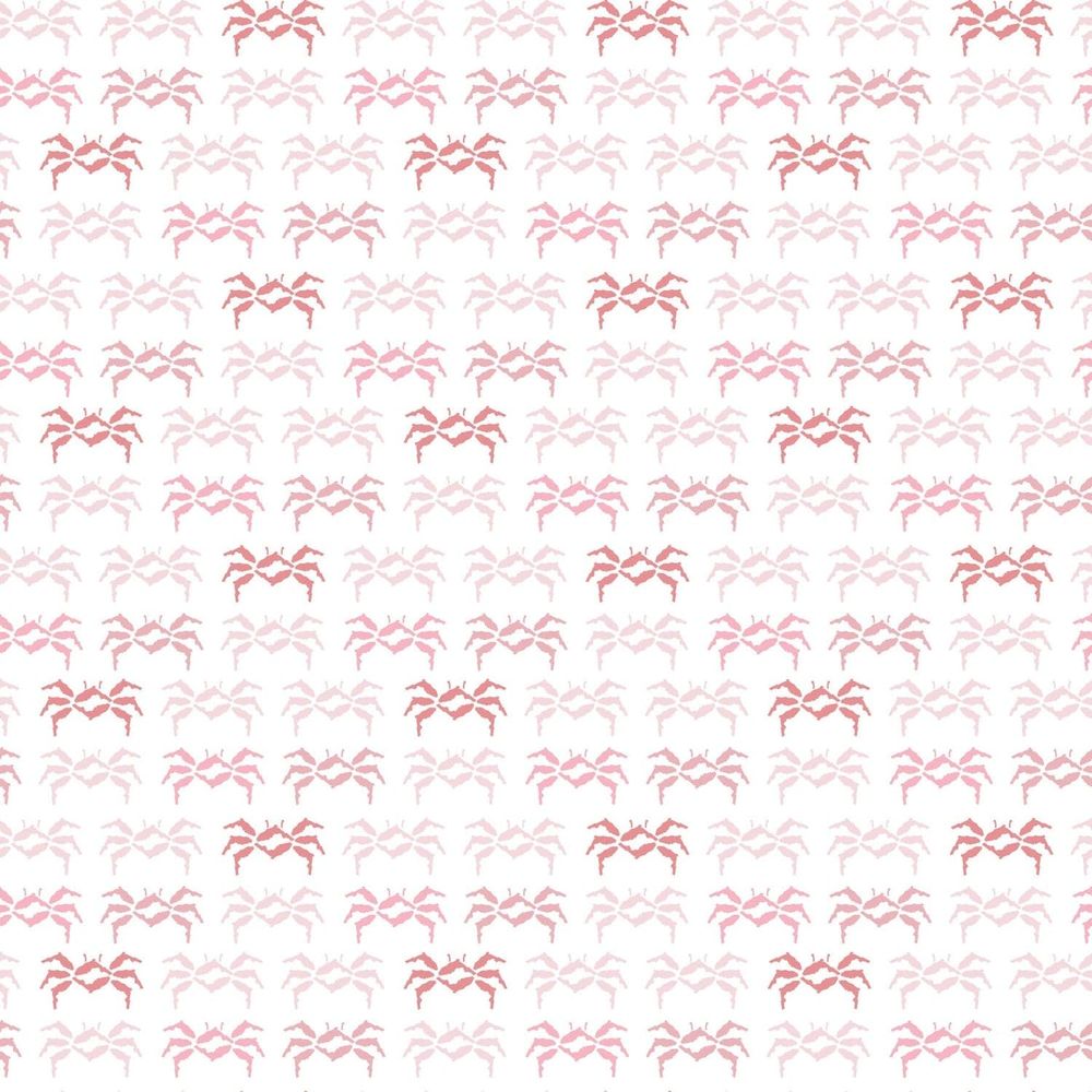 Additional view of Florida Sand Crab Wallpaper, featuring matte finish, paper, and repeating pattern surface covering.