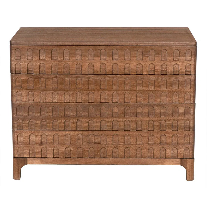 Regent Sideboard, shown in medium walnut brown with wood, metal drawer slides, and four full-extension drawers.