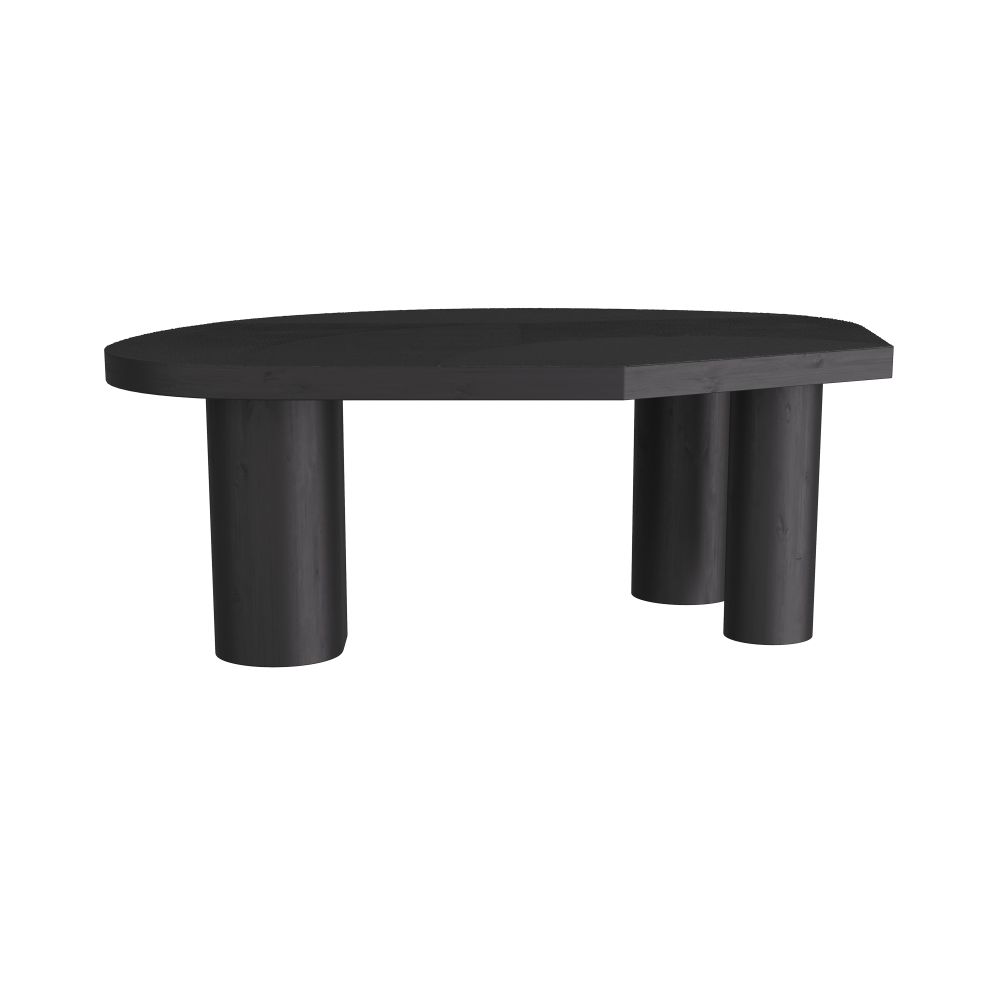 Alaric Coffee Table, shown in black with wood and low coffee-table height.