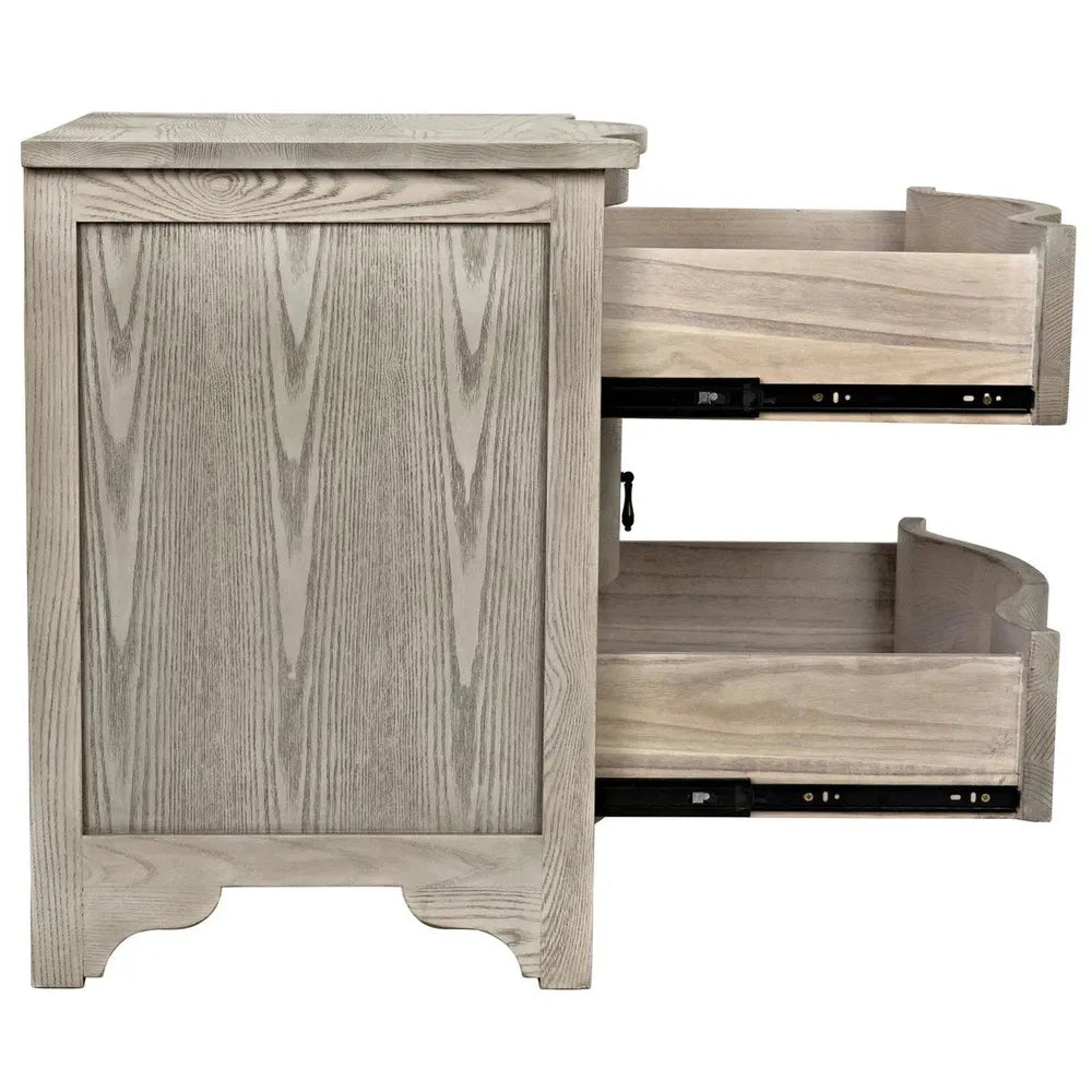Nightstands Curved Front End Table