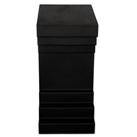 Additional view of Melbourne Side Table in black, featuring matte finish and a flat rectangular top surface.