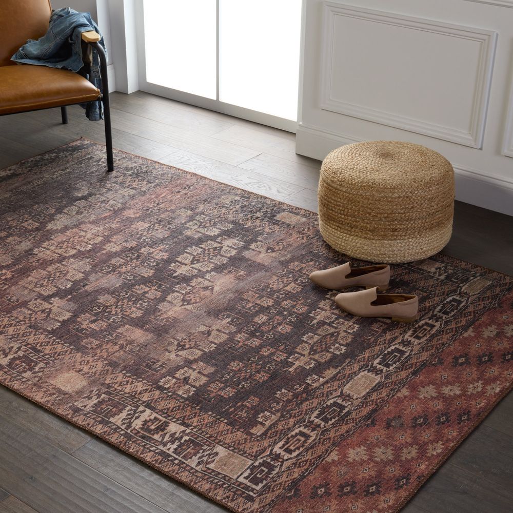 Rosenheim Lester + Minerva Tribal Brown/ Terracotta Runner Rug (2'6"X10')