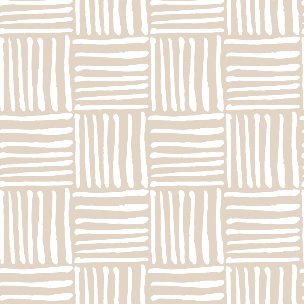 Alternate view of Hatch Sand Wallpaper, featuring matte finish, paper, and seamless repeating wall covering.