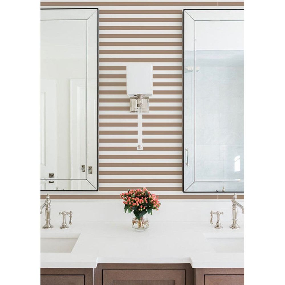 Alternate view of Versa Stripe Wallpaper, featuring matte finish, paper, and wall-mounting.