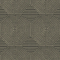 Sade Wallpaper, shown in charcoal and beige with paper and continuous seamless wall coverage.