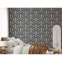 Alternate view of Boho Rain Wallpaper, featuring matte finish, paper, and full-wall surface coverage.