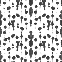 Boho Rain Wallpaper-Mitchell Black-MITCHB-WC-BB-IB-CB-PM-10-Wall DecorPatterns Calligraphy Black-Premium Matte Paper-1-France and Son