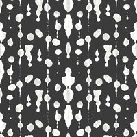 Boho Rain Wallpaper-Mitchell Black-MITCHB-WC-BB-IB-IB-PM-10-Wall DecorPatterns Ivory On Black-Premium Matte Paper-6-France and Son
