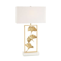 Table Lamps Gingko Table Lamp - Brass, White