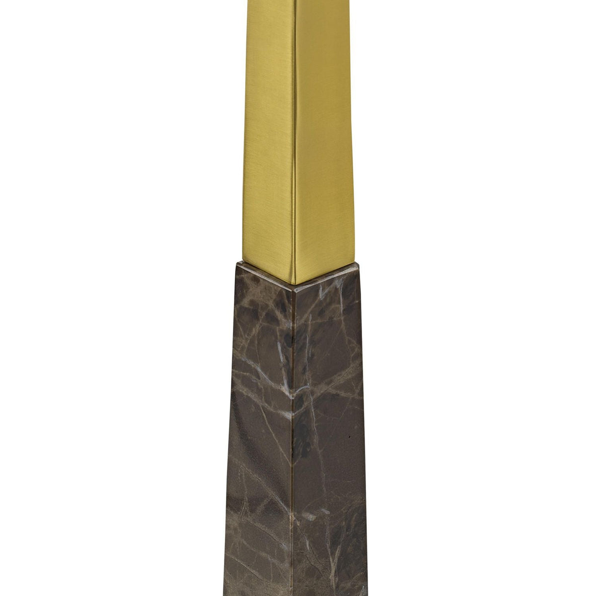 Additional view of Apex Floor Lamp in dark brown and ivory, featuring polished stone finish and freestanding floor lamp.