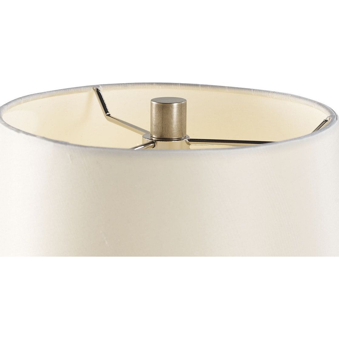 Alternate view of Band Short Table Lamp, featuring polished stone finish, marble, fabric, and a table lamp base.