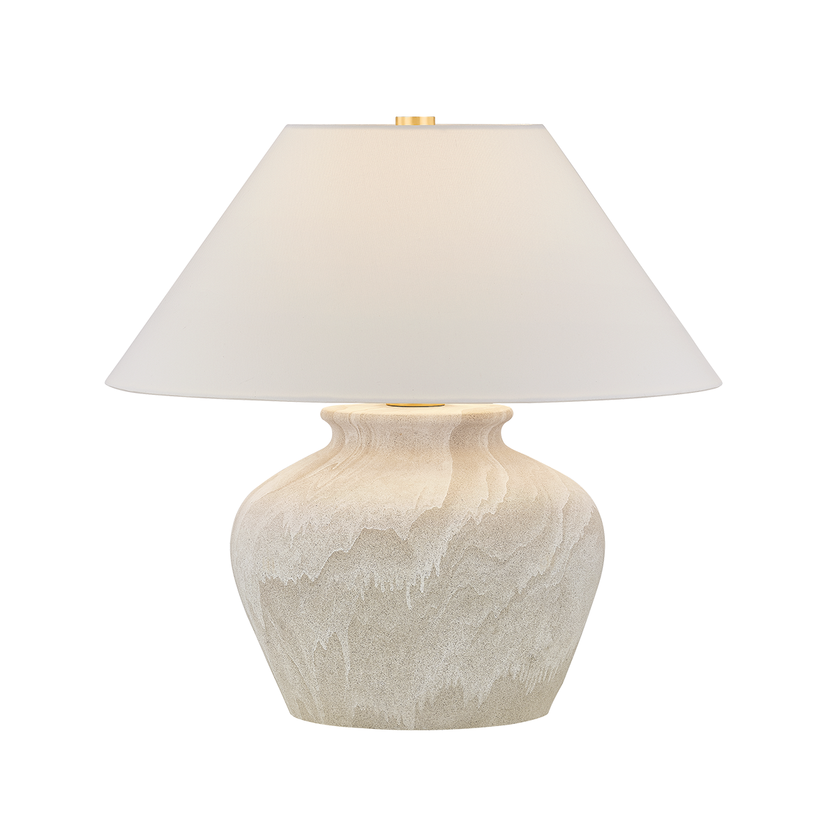 Allards Table Lamp - Aged Brass / Ceramic Watercolor Sand