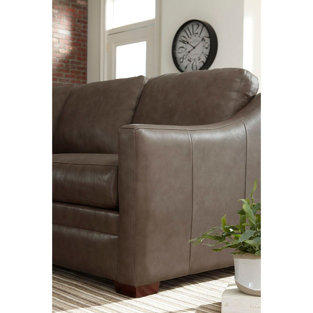 Additional view of Eclipse L Corner Sectional in taupe-brown and gray-brown, featuring l-shaped corner configuration.