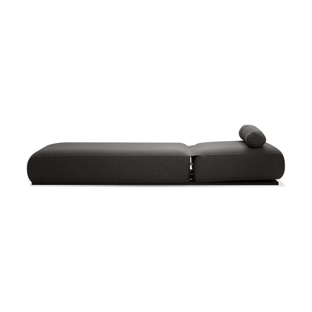 Outdoor Chaise & Sun Loungers Bondi Lounger Chair Charcoal Sunbrella Fabric Black Aluminum Frame