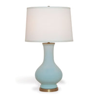 Alternate view of Dorothy Lamp, featuring glossy glaze finish, ceramic, fabric, and a freestanding table-lamp base.