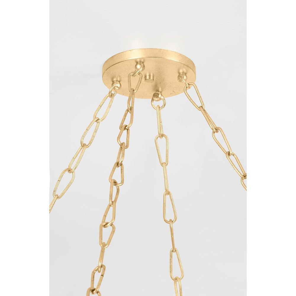 Lure Chandelier - Vintage Gold Leaf 16 Lights