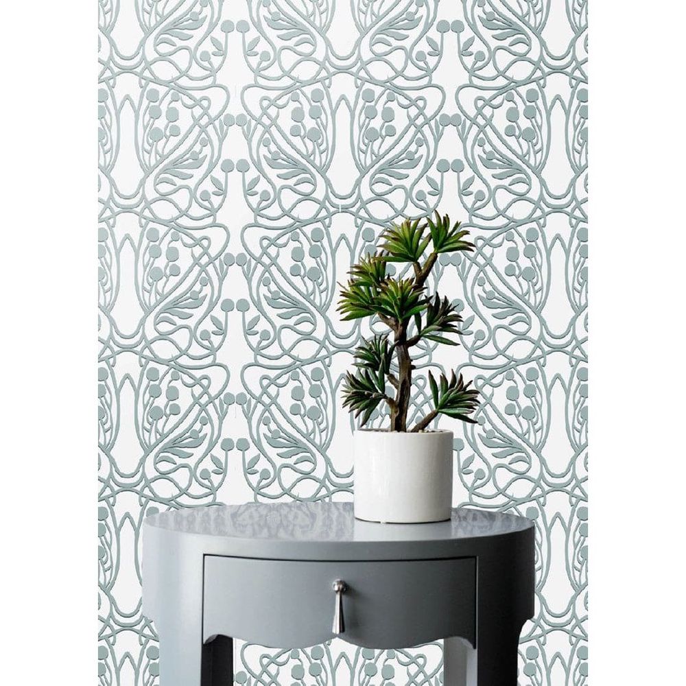 Vineyard Wallpaper-Mitchell Black-MITCHB-WC403-1-PM-10-Wall DecorPatterns Black-Premium Matte Paper-14-France and Son