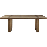 Horizon Dining Table, shown in medium brown and warm taupe with wood and a rectangular dining surface.