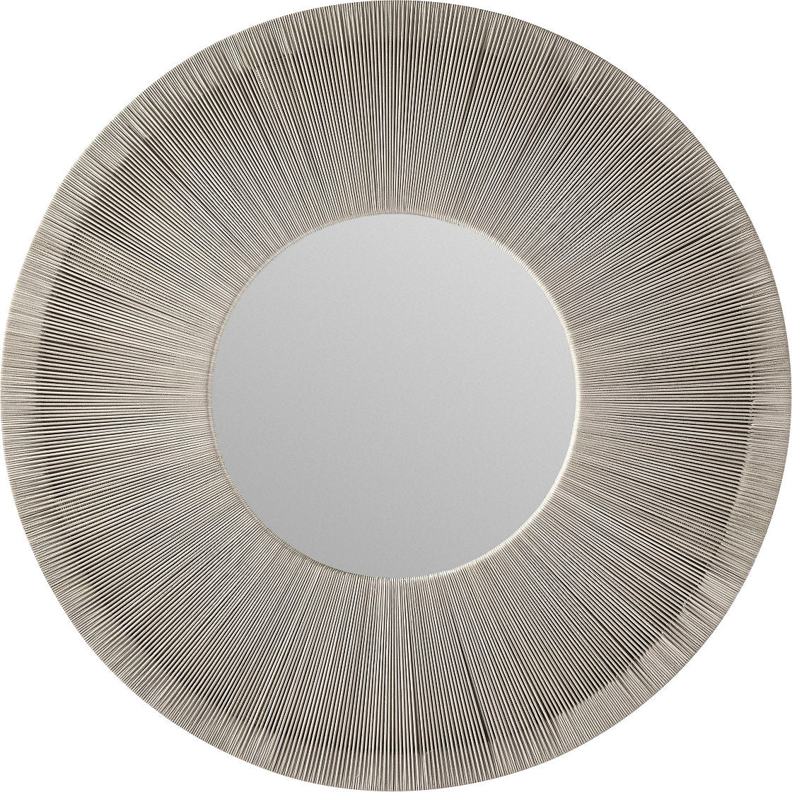 Spinnaker Mirror, shown in warm beige and soft taupe with metal, mirror glass, and wall-mounted decorative mirror.