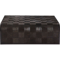 Additional view of Weave Cocktail Table in dark brown and black.