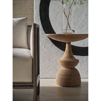 Additional view of Cypress Accent Table in natural tan and warm beige.