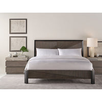 Alternate view of Monaco Nightstand, featuring wood, stone, and two full-width drawers.