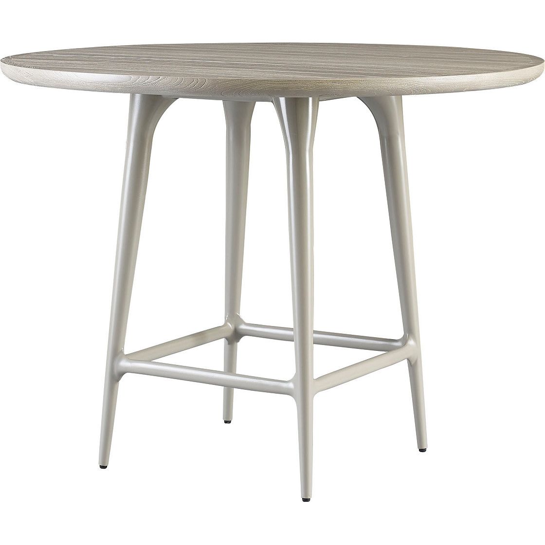 Additional view of Arrow Outdoor Counter Height Table, featuring matte finish, wood, metal, and counter-height proportions.