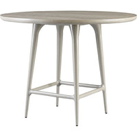 Additional view of Arrow Outdoor Counter Height Table, featuring matte finish, wood, metal, and counter-height proportions.