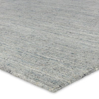 Alternate view of Vanessa Handmade Solid Blue/ Gray Runner Rug (3'X12') in light gray and blue-gray.