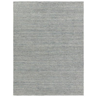 Vanessa Handmade Solid Blue/ Gray Runner Rug (3'X12'), shown in light gray and blue-gray with wool and natural fiber.