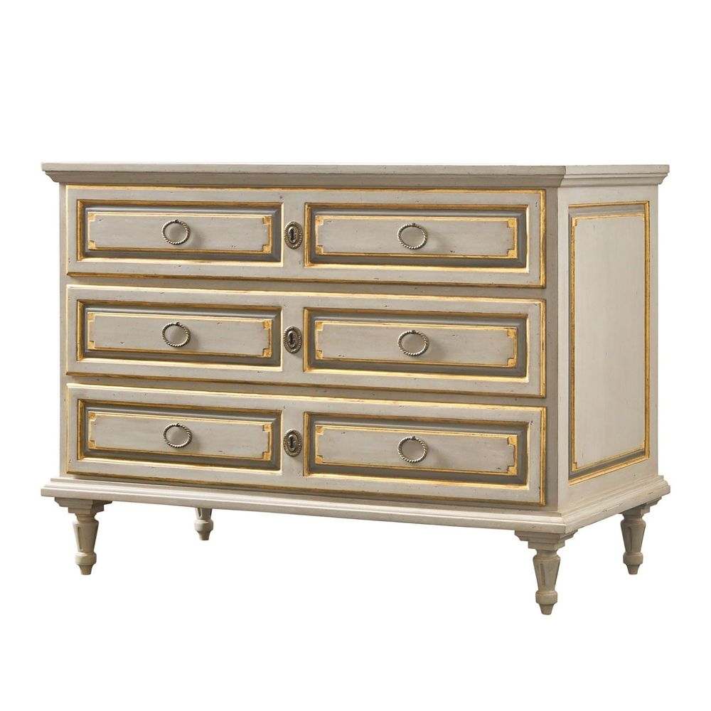 Alternate view of Vallieu Commode in cream and ivory.